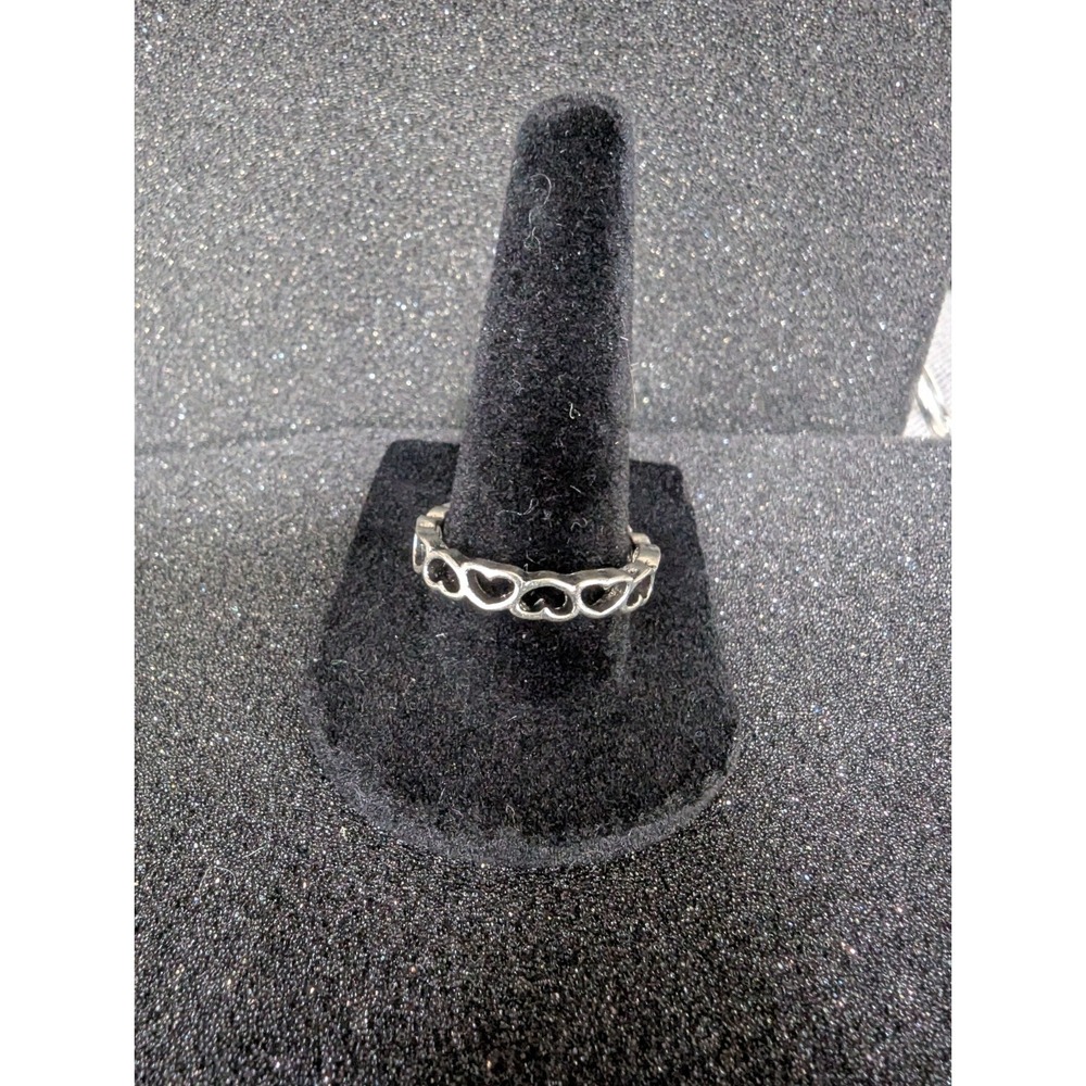 Hollow Hearts Band Ring - size‎ 10